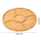 Bamboo Appetizer Party Platter Divided Serving Tray With 5 Compartments Fit For Serving Dishes Serving Platters Chip And Dip Tra