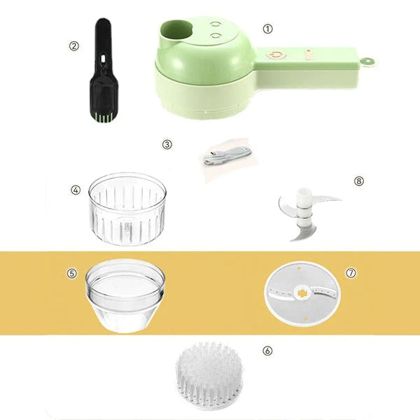 4-In-1 Multi-Function 40W Electric Fruit And Vegetable Chopper